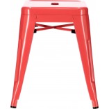 Taboret metalowy Paris czerwony | D2.Design - 46cm