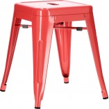 Taboret metalowy Paris czerwony | D2.Design - 46cm
