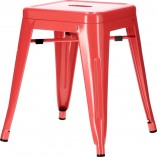 Taboret metalowy Paris czerwony | D2.Design - 46cm