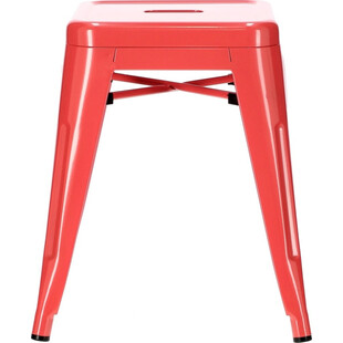 Taboret metalowy Paris czerwony | D2.Design - 46cm