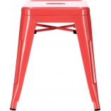 Taboret metalowy Paris czerwony | D2.Design - 46cm