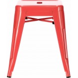 Taboret metalowy Paris czerwony | D2.Design - 46cm