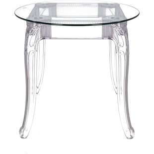 Stół szklany Ghost 80cm - Elegancja i styl | D2.Design
