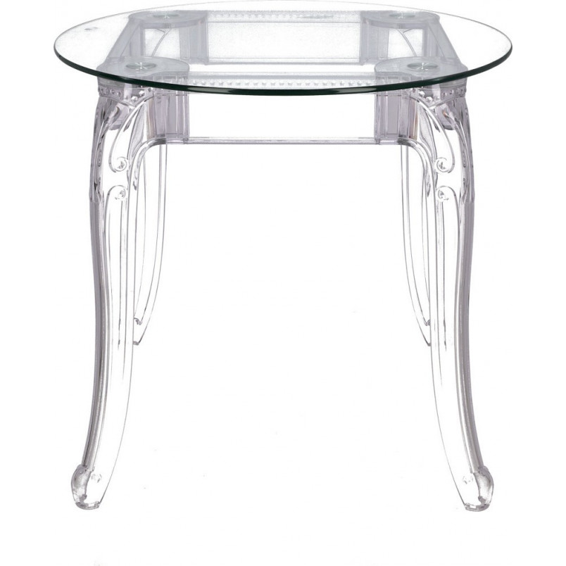 Stół szklany Ghost 80cm - Elegancja i styl | D2.Design