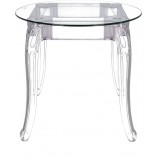 Stół szklany Ghost 80cm - Elegancja i styl | D2.Design