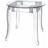 Stół szklany Ghost 80cm - Elegancja i styl | D2.Design
