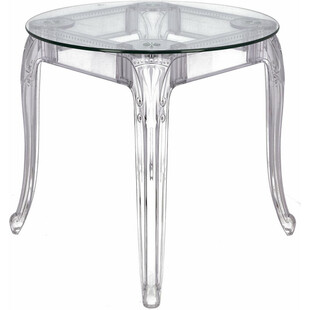 Stół szklany Ghost 80cm - Elegancja i styl | D2.Design