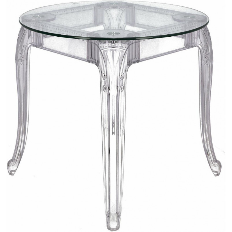 Stół szklany Ghost 80cm - Elegancja i styl | D2.Design
