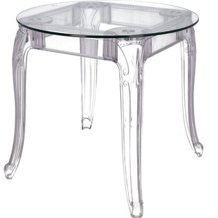 Stół szklany Ghost 80cm - Elegancja i styl | D2.Design
