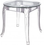 Stół szklany Ghost 80cm - Elegancja i styl | D2.Design