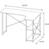 Biurko narożne Stand 120cm Intesi | Industrialny Design