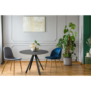 Stół okrągły Mezzanotte 100cm czarny | D2 Design