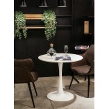 Stół okrągły Simplet Skinny 90cm biały - Elegancki design