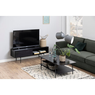 Szafka RTV Angus 140cm Czarny Jesion Actona - Stylowy Design