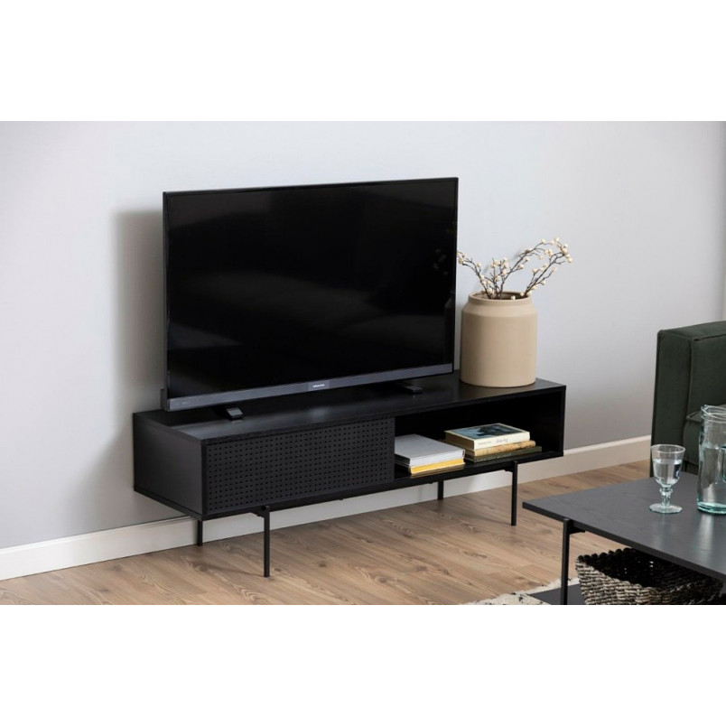 Szafka RTV Angus 140cm Czarny Jesion Actona - Stylowy Design