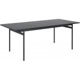 Stół prostokątny loft Angus 200x90cm czarny Actona - Kup teraz!