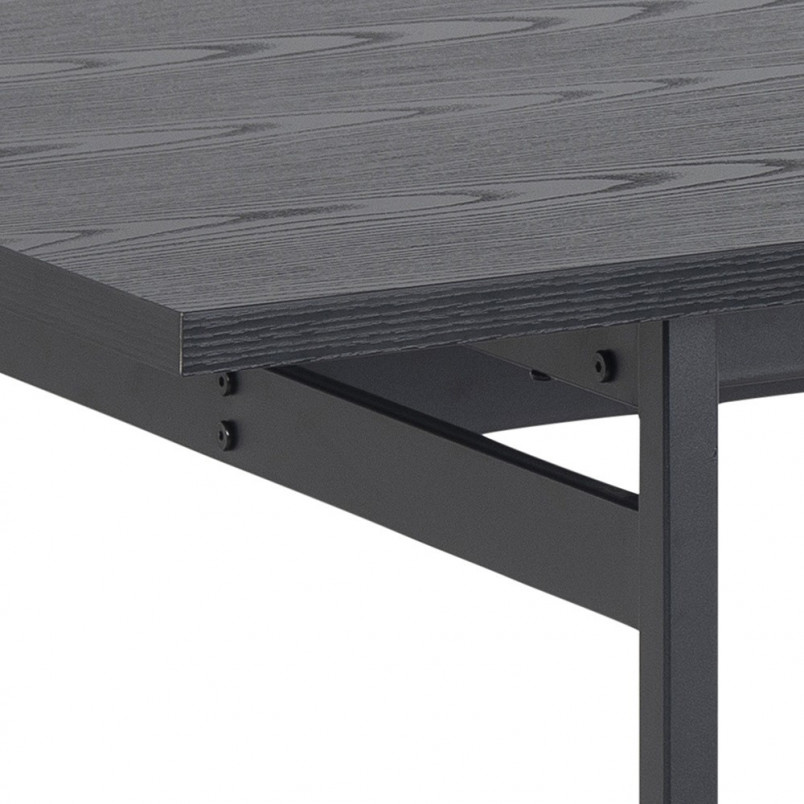 Stół prostokątny loft Angus 200x90cm czarny Actona - Kup teraz!