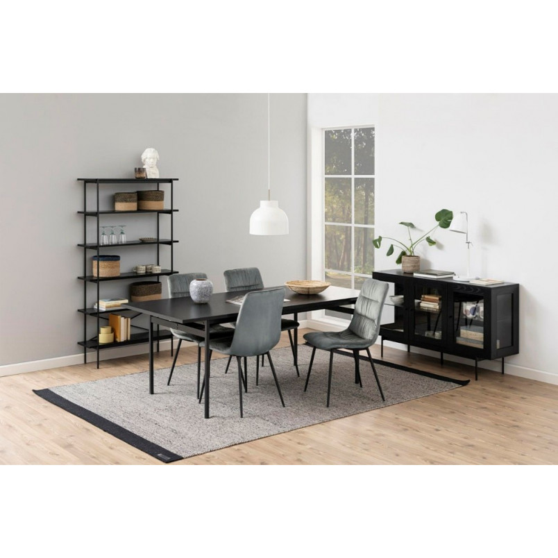 Stół prostokątny loft Angus 200x90cm czarny Actona - Kup teraz!