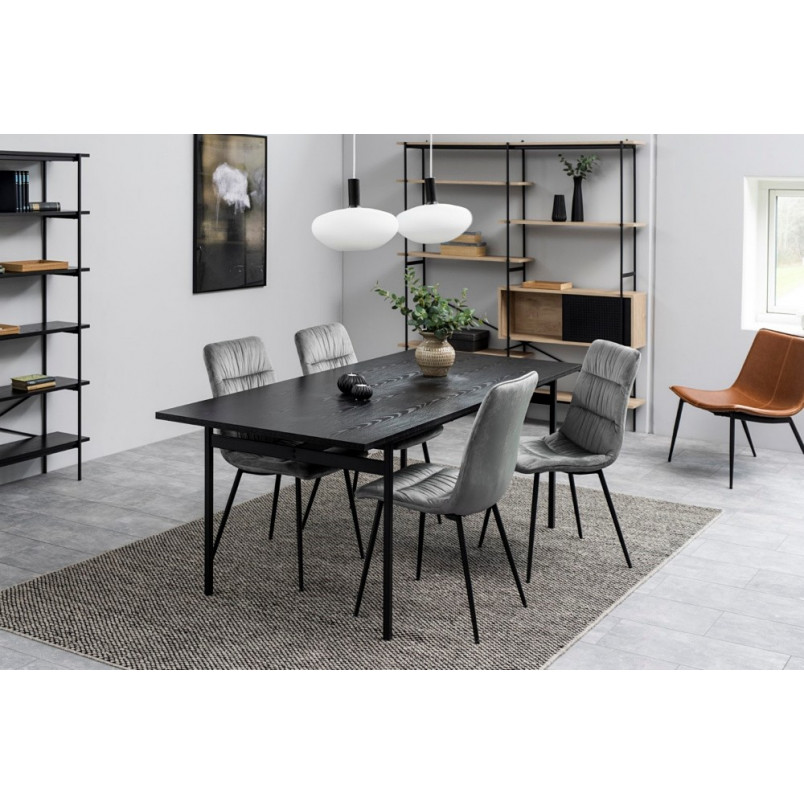 Stół prostokątny loft Angus 200x90cm czarny Actona - Kup teraz!