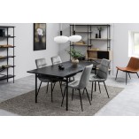 Stół prostokątny loft Angus 200x90cm czarny Actona - Kup teraz!