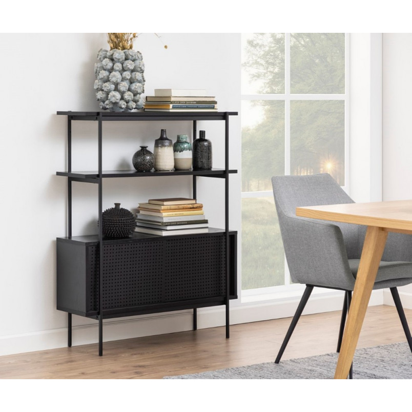 Regał Actona Angus 94cm Czarny | Styl Industrialny
