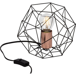 Lampa stołowa czarna Brilliant Synergy | Loftowa lampka