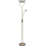 Lampa podłogowa Ollie LED | Antyczny design, mosiądz - Brilliant