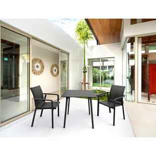 Stół kwadratowy Maya 80x80 czarny Siesta - Elegancki design