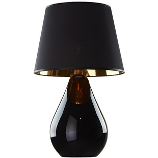 Lampa stołowa szklana czarna Lacrima TK Lighting | Eleganckie oświetlenie