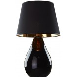 Lampa stołowa szklana czarna Lacrima TK Lighting | Eleganckie oświetlenie