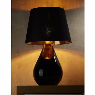 Lampa stołowa szklana czarna Lacrima TK Lighting | Eleganckie oświetlenie