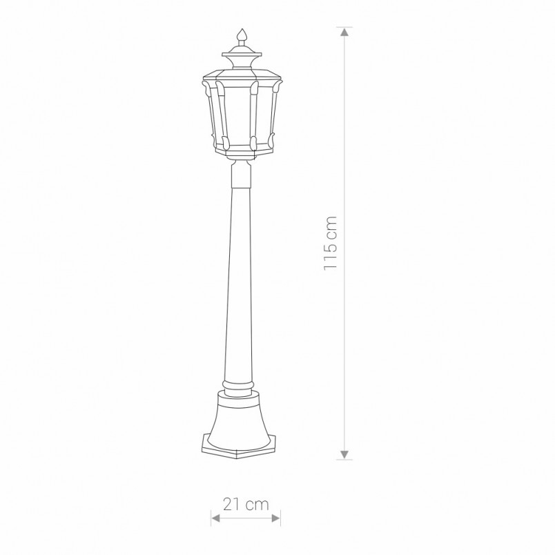 Lampa zewnętrzna Amur - Nowodvorski | Retro, Brązowa