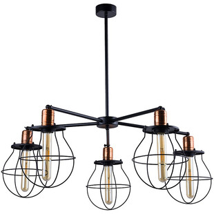 Lampa druciana wisząca 5 punktowa Manufacture V Czarna marki Nowodvorski