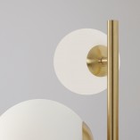 Kinkiet Glamour Dione - 3 szkła, złoto | Aldex