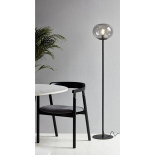 Lampa podłogowa Alton - Nordlux | Szkło dymione, czarny