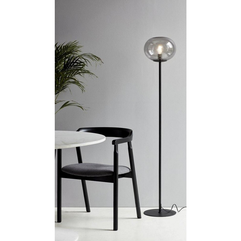 Lampa podłogowa Alton - Nordlux | Szkło dymione, czarny