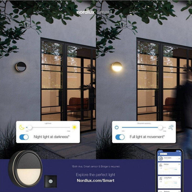 Kinkiet zewnętrzny LED Nordlux Ava - Szary | Smart Home