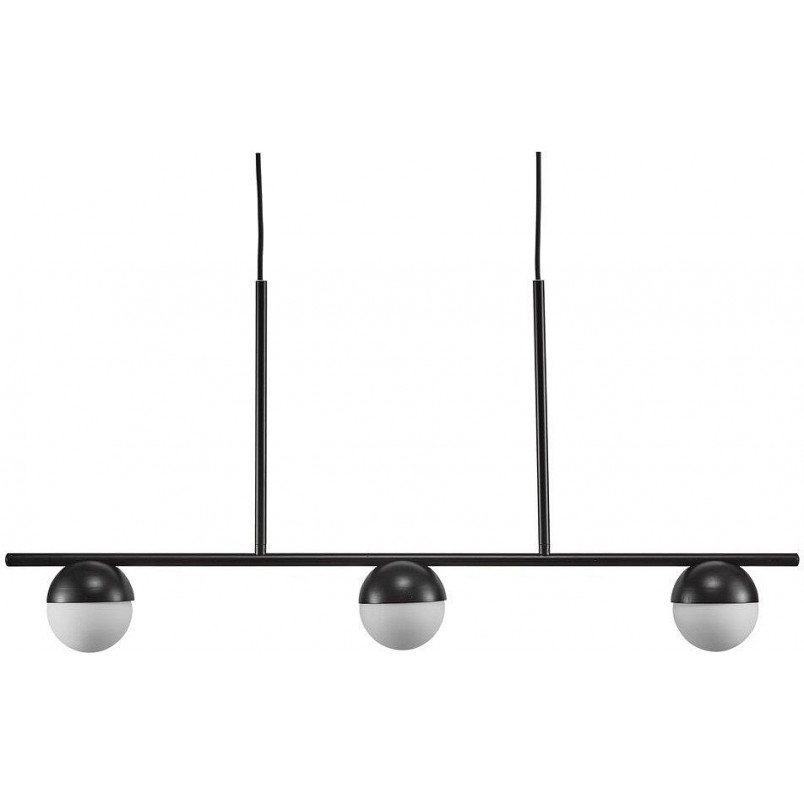 Lampa wisząca Nordlux Contina III | Szklane kule | Czarno-biała 90cm