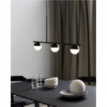 Lampa wisząca Nordlux Contina III | Szklane kule | Czarno-biała 90cm