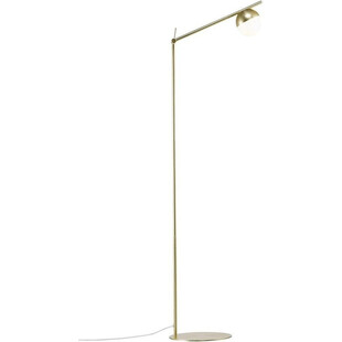 Lampa podłogowa szklana Nordlux Contina | Mosiężna, Retro