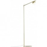 Lampa podłogowa szklana Nordlux Contina | Mosiężna, Retro