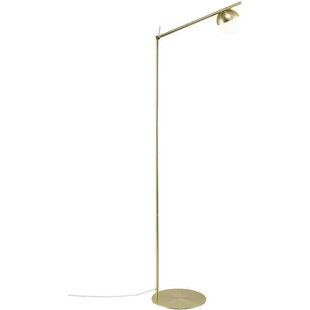 Lampa podłogowa szklana Nordlux Contina | Mosiężna, Retro