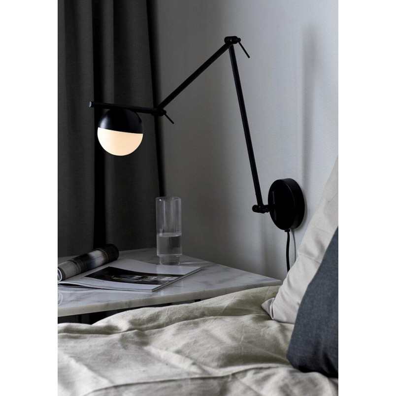 Kinkiet Nordlux Contina czarno-biały - Retro design