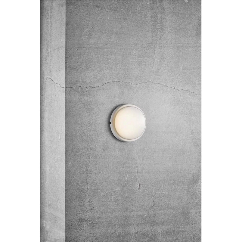 Kinkiet elewacyjny Cuba Energy Round LED biały | Nordlux