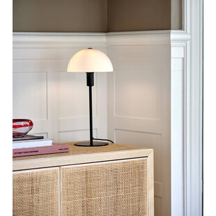 Lampa stołowa Ellen Nordlux | Szklany klosz, czarno-biała