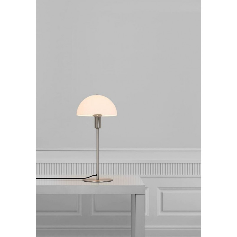 Lampa stołowa Nordlux Ellen - szklany klosz, stal szczotkowana
