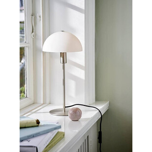 Lampa stołowa Nordlux Ellen - szklany klosz, stal szczotkowana