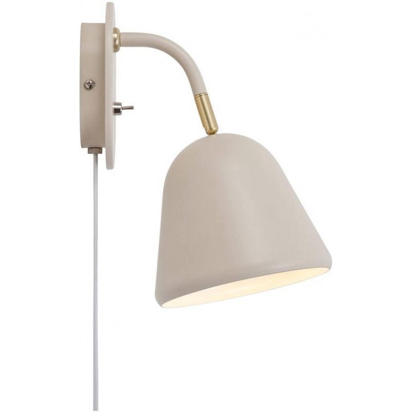Kinkiet Nordlux Fleur beżowy z włącznikiem | Eleganckie oświetlenie