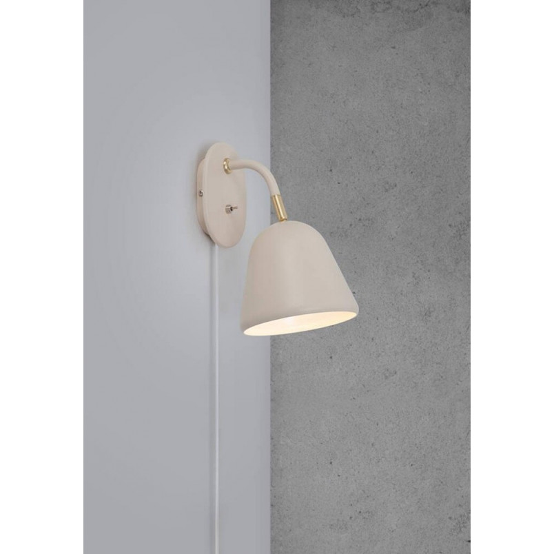 Kinkiet Nordlux Fleur beżowy z włącznikiem | Eleganckie oświetlenie