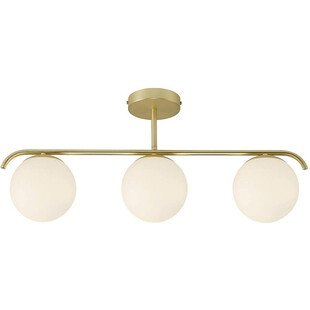 Lampa sufitowa szklane kule Grant III biało-mosiężna marki Nordlux